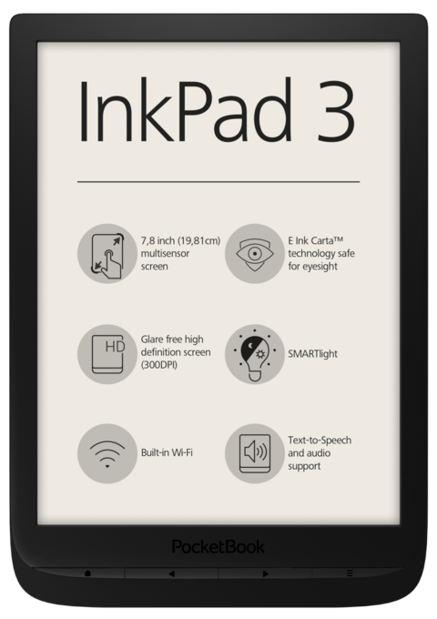 Pocketbook InkPad 3 - black, E-Book Reader