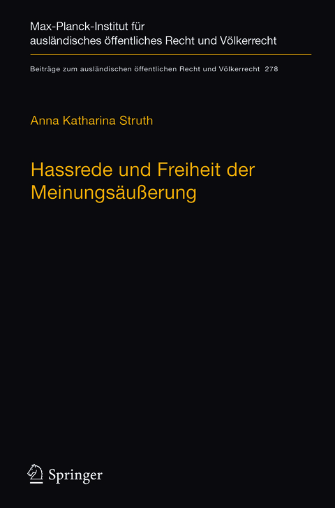 Hassrede und Freiheit der Meinungs&auml;u&szlig;erung - Anna Katharina Struth