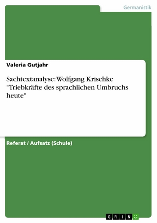 Sachtextanalyse: Wolfgang Krischke 