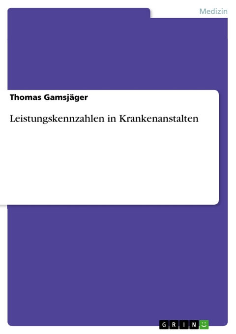 Leistungskennzahlen in Krankenanstalten -  Thomas Gamsj&auml;ger