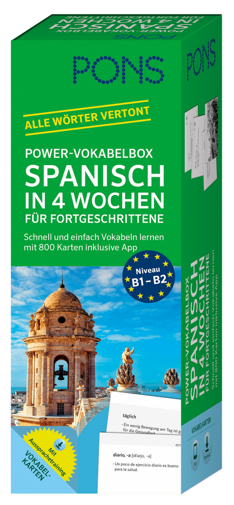 PONS Power-Vokabelbox Spanisch in 4 Wochen f&uuml;r Fortgeschrittene