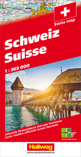 Schweiz 2019 Strassenkarte 1:303 000