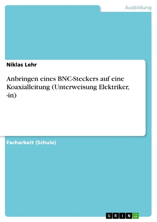 Anbringen eines BNC-Steckers auf eine Koaxialleitung (Unterweisung Elektriker, -in)