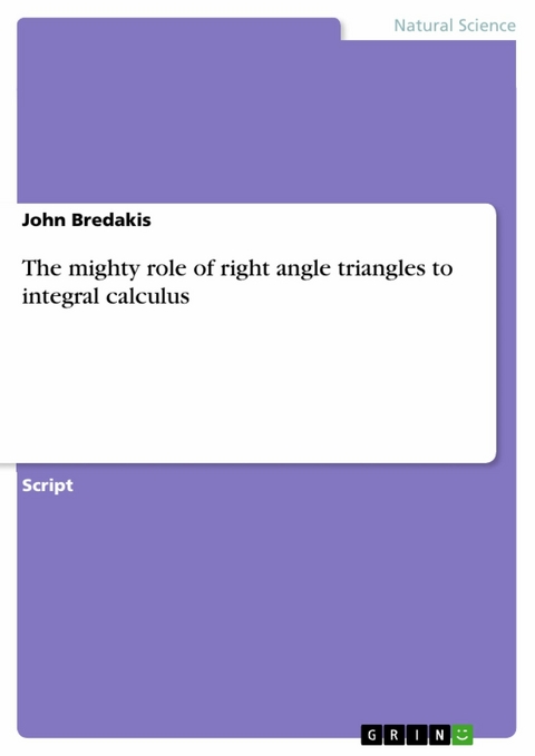 The mighty role of right angle triangles to integral calculus -  John Bredakis