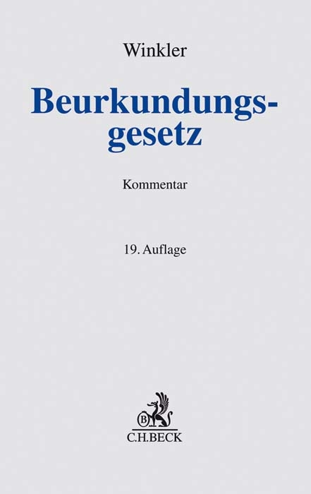 Beurkundungsgesetz - Karl Winkler