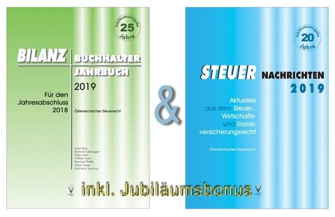 Serien-Paket: BILANZBUCHHALTER JAHRBUCH & STEUER NACHRICHTEN 2019 - G&uuml;nther Bauer, Reinhold Kaltenegger, Detlev Karel, Irene K&ouml;nig, Dietmar Langmann, Rudolf Neuhold, Bernhard Pfeiffer, Karin Ambrosch, Heimo Seiser, Karl-Heinz Spanring, Marianne Strohmaier, Lorant Bacs