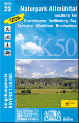UK50-23 Naturpark Altm&uuml;hltal westlicher Teil - Breitband und Vermessung Landesamt f&uuml;r Digitalisierung  Bayern