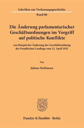 Die Änderung parlamentarischer Geschäftsordnungen im Vorgriff auf politische Konflikte.