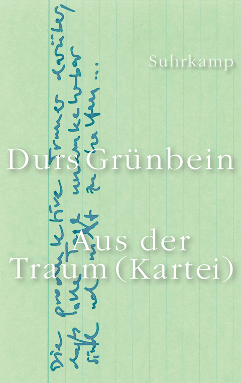 Aus der Traum (Kartei) - Durs Gr&uuml;nbein