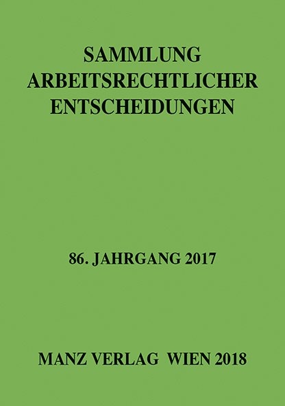 Sammlung arbeitsrechtlicher Entscheidungen - 