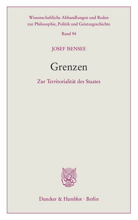 Grenzen. - Josef Isensee