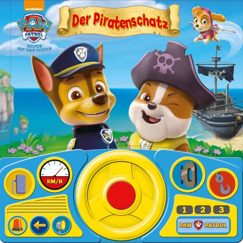 PAW Patrol - Lenkradbuch mit beweglichem Lenkrad und Ger&auml;uschen
