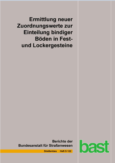 Ermittlung neuer Zuordnungswerte zur Einteilung bindiger B&ouml;den in Fest- und Lockergesteine - Paula M&ouml;ller, Moritz Bundschuh, emanuel Birle, Dirk Heyer