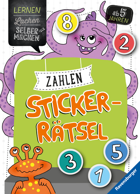Zahlen-Sticker-R&auml;tsel ab 5 Jahren - Kirstin Jebautzke