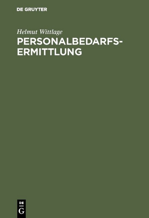 Personalbedarfsermittlung - Helmut Wittlage