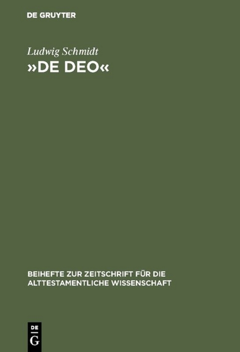 &raquo;De Deo&laquo; - Ludwig Schmidt