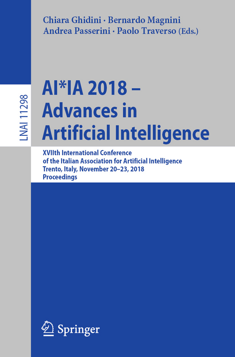 AI*IA 2018 &ndash; Advances in Artificial Intelligence - 