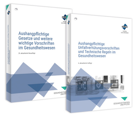 Das Aushangpflichten-Paket f&uuml;r das Gesundheitswesen - Aushangpflichtige Gesetze + Unfallverh&uuml;tungsvorschriften
