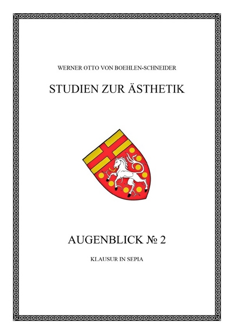 Werner Otto von Boehlen-Schneider: Studien zur &Auml;sthetik / Augenblick No. 2 - Werner Otto von Boehlen-Schneider