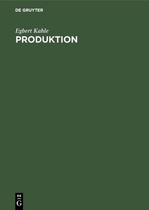 Produktion - Egbert Kahle