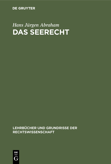 Das Seerecht - Hans J&uuml;rgen Abraham
