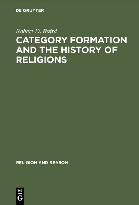 Category formation and the history of religions - Robert D. Baird