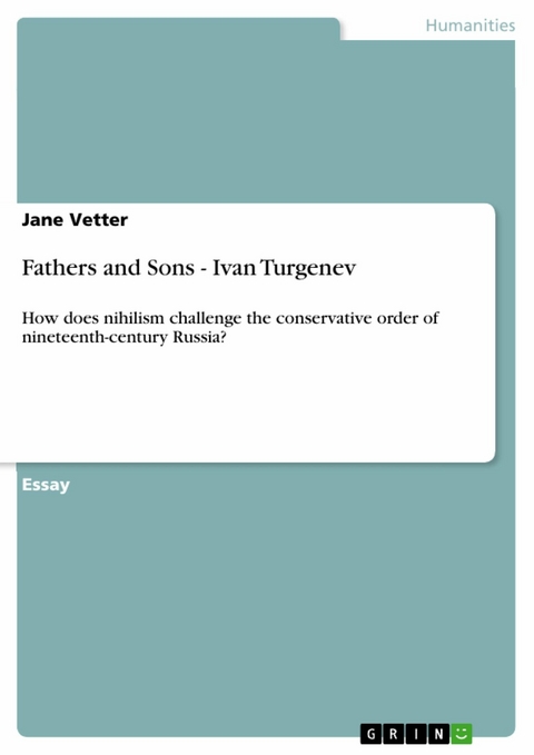 Fathers and Sons - Ivan Turgenev - Jane Vetter