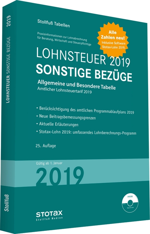 Tabelle, Lohnsteuer 2019 Sonstige Bez&uuml;ge