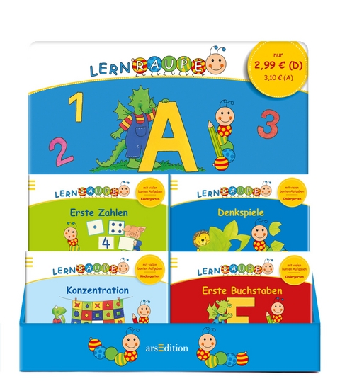 Display Lernraupe Minis