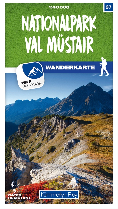 K&uuml;mmerly+Frey Wanderkarte 37 Nationalpark Val M&uuml;stair 1:40.000