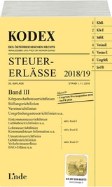 KODEX Steuer-Erlässe 2018/19 Band III - Bodis, Andrei; Doralt, Werner