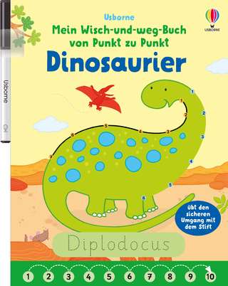 Mein Wisch-und-weg-Buch von Punkt zu Punkt: Dinosaurier