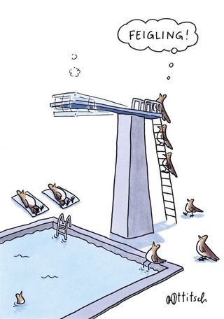 Postkarte „Feigling