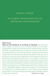 Allgemeine Menschenkunde als Grundlage der P&auml;dagogik - Rudolf Steiner