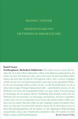 Erziehungskunst. Methodisch-Didaktisches - Steiner, Rudolf; Rudolf Steiner Nachlassverwaltung; Urs, Dietler