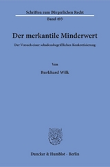 Der merkantile Minderwert. - Burkhard Wilk