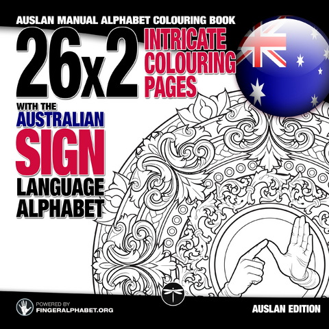 26x2 Intricate Colouring Pages with the Australian Sign Language Alphabet -  Lassal