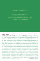 Erziehungskunst. Seminarbesprechungen und Lehrplanvortr&auml;ge - Rudolf Steiner