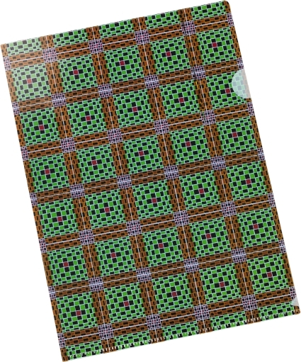 WAX Bunte Sichth&uuml;lle - Motiv Gr&uuml;n-Braune Karos