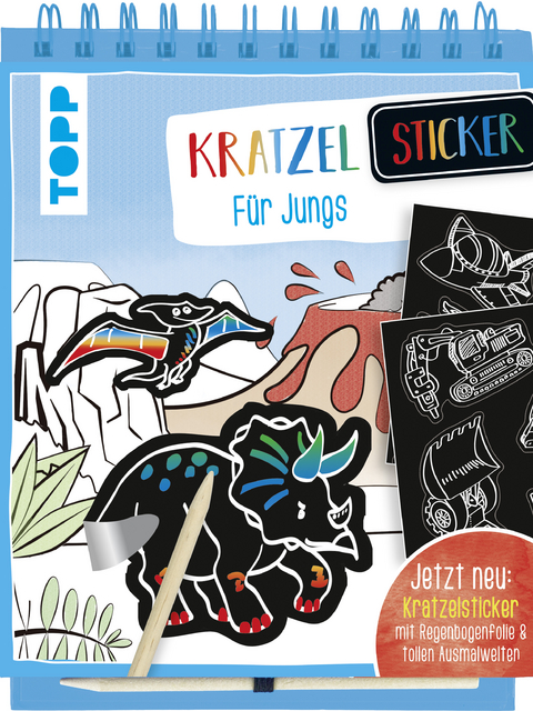 Kratzel-Stickerbuch f&uuml;r Jungs