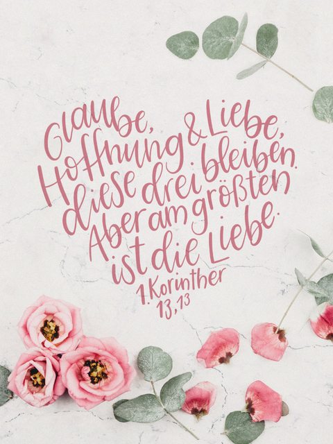 Glaube, Hoffnung, Liebe - Wand- und Standbild