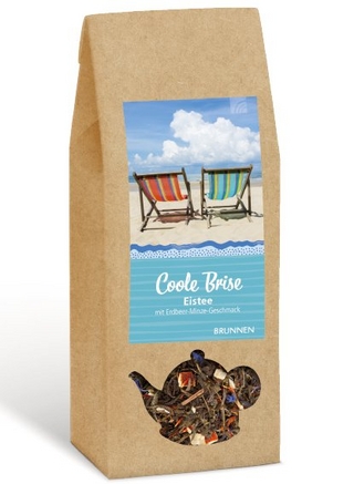 Coole Brise Eistee mit Erdbeer-Minze-Geschmack