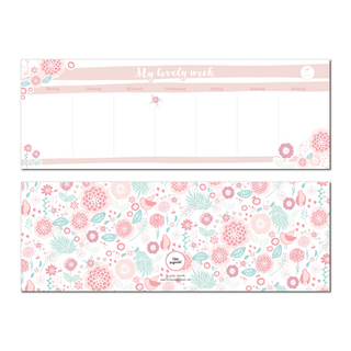 Notizblock Tischkalender/Querkalender 2025, immerwährender Kalender ohne Datum für den Schreibtisch mit 50 Blatt zum Abreißen. Wochenplaner undatiert im Querformat fürs Büro oder zu Hause. Verpackt in passender Geschenkbox