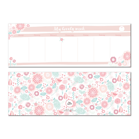 Notizblock Tischkalender/Querkalender 2025, immerwährender Kalender ohne Datum für den Schreibtisch mit 50 Blatt zum Abreißen. Wochenplaner undatiert im Querformat fürs Büro oder zu Hause. Verpackt in passender Geschenkbox - Lisa Wirth