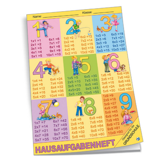 Hausaufgabenheft Grundschule: 1x1