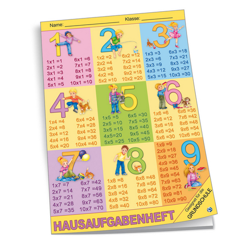 Hausaufgabenheft Grundschule: 1x1