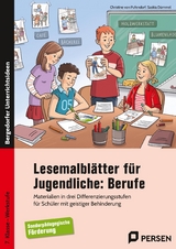 Lesemalblätter für Jugendliche: Berufe - Christine von Pufendorf, Saskia Dümmel