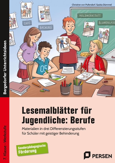 Lesemalblätter für Jugendliche: Berufe - Christine von Pufendorf, Saskia Dümmel