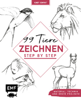 Kunst Kompakt: 99 Tiere zeichnen Step by Step -  Edition Michael Fischer