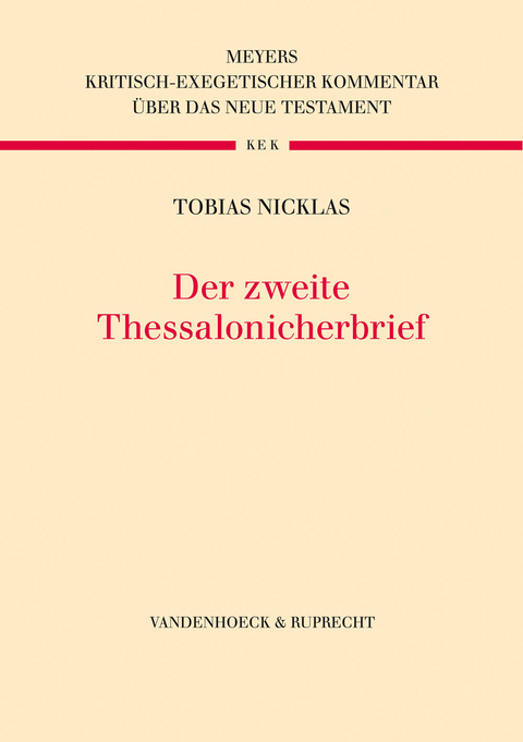 Der Zweite Thessalonicherbrief - Tobias Nicklas